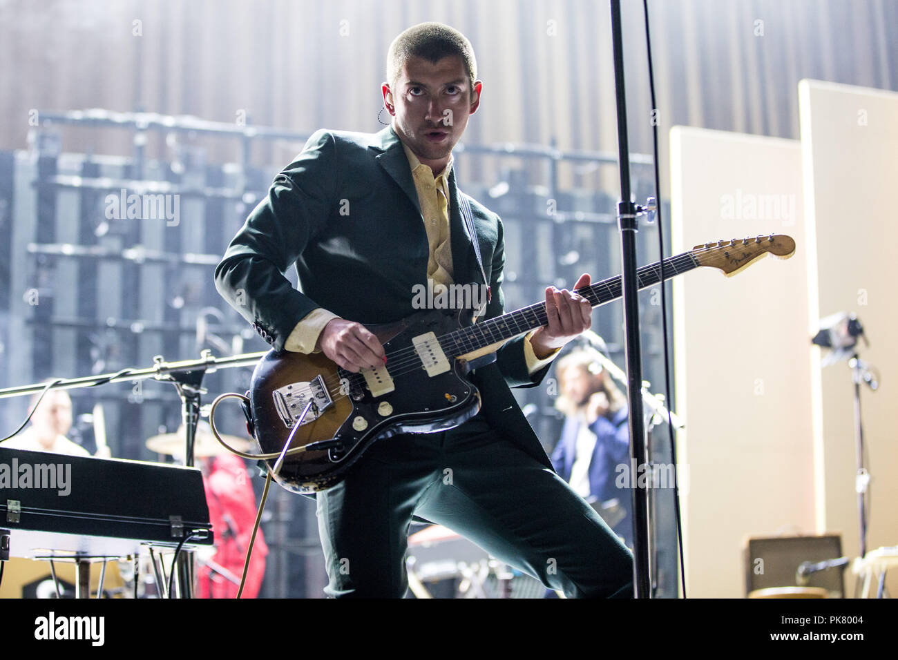 Arctic Monkeys performing at The London 02 Arena on the 9th of September 2018 Stock Photo
