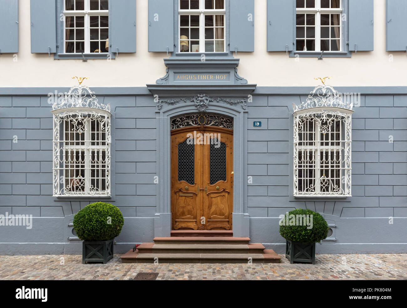 Augustinerhof in Old Town of Basel, Switzerland Stock Photo