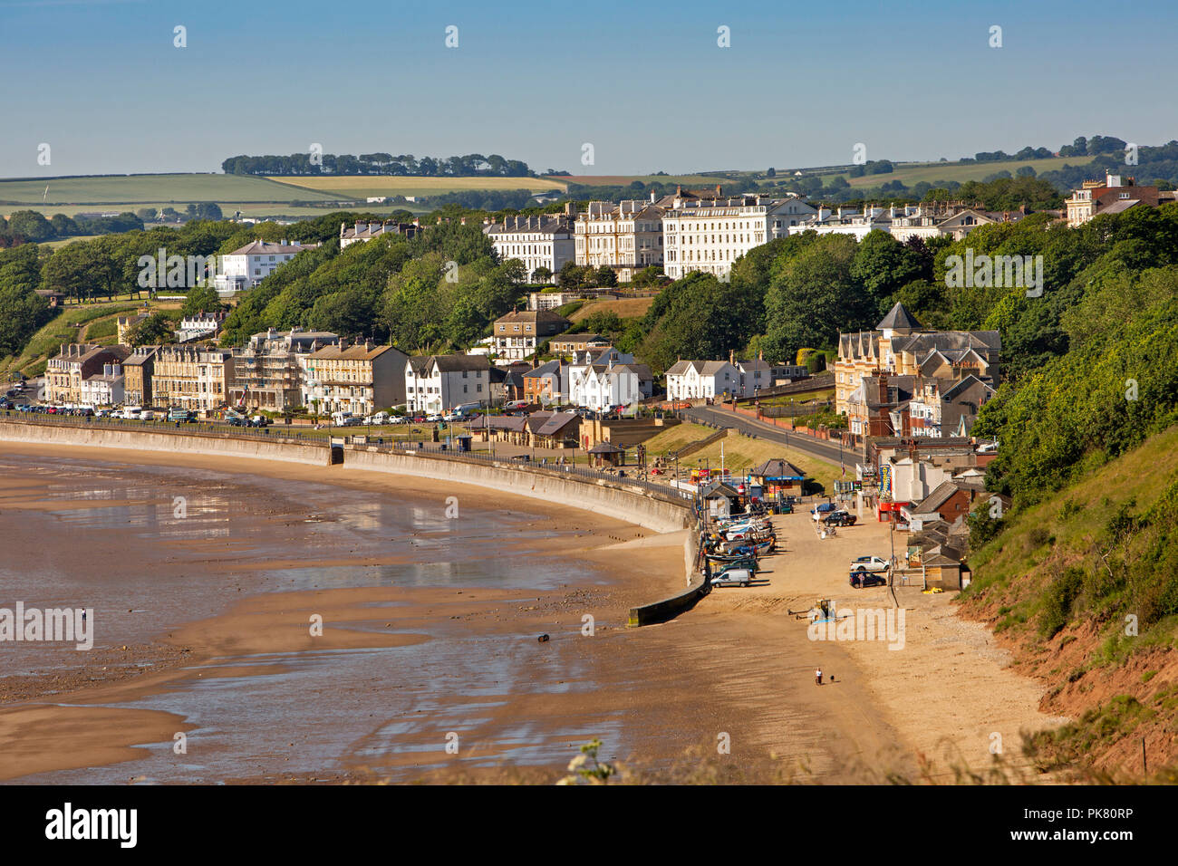 UK, England, Yorkshire, Filey, town, Filey Sands beach and seafront