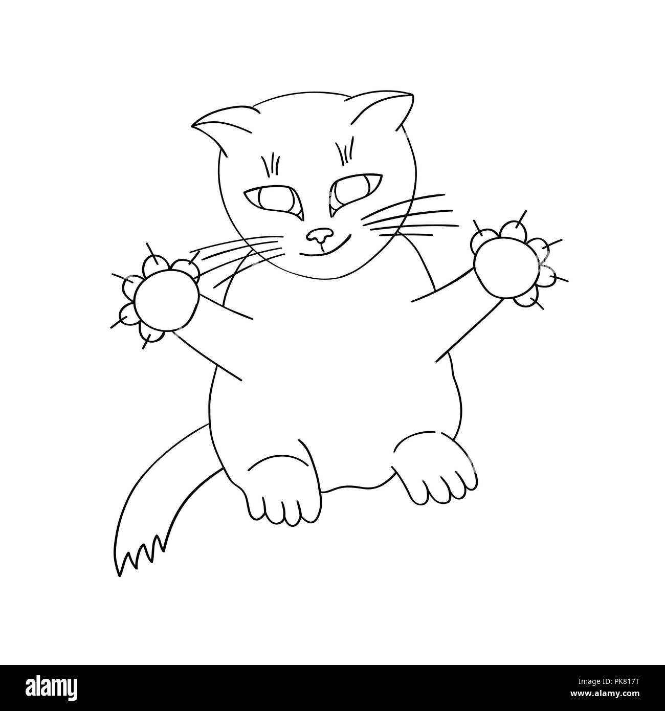 Cat isolated on white background Stock Vector Image & Art - Alamy
