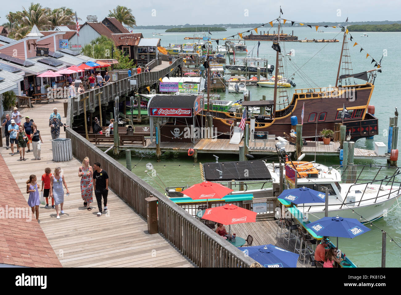 John's Pass Village Boardwalk a tourist location close to Madeir Beach