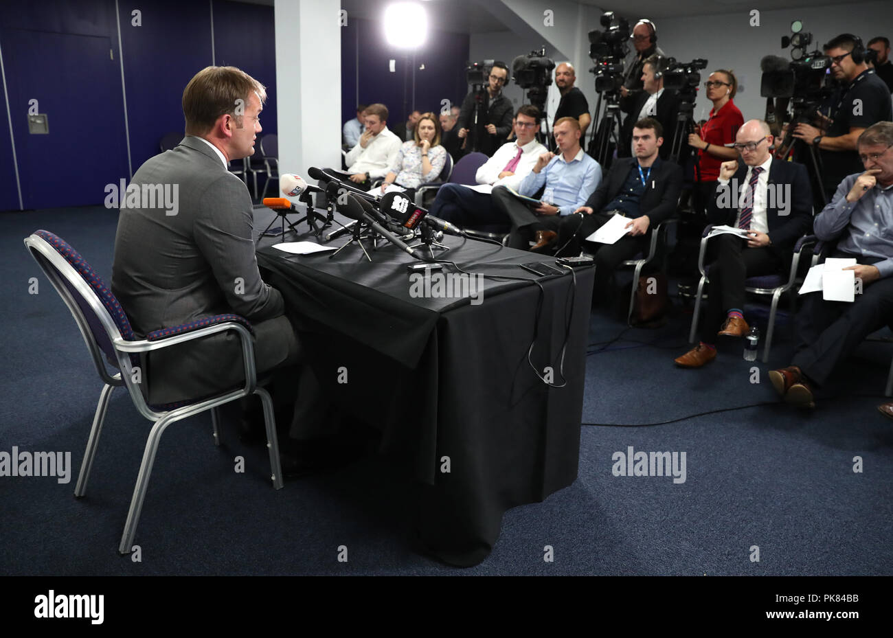 Scottish FA Chief Executive Ian Maxwell during a press conference at