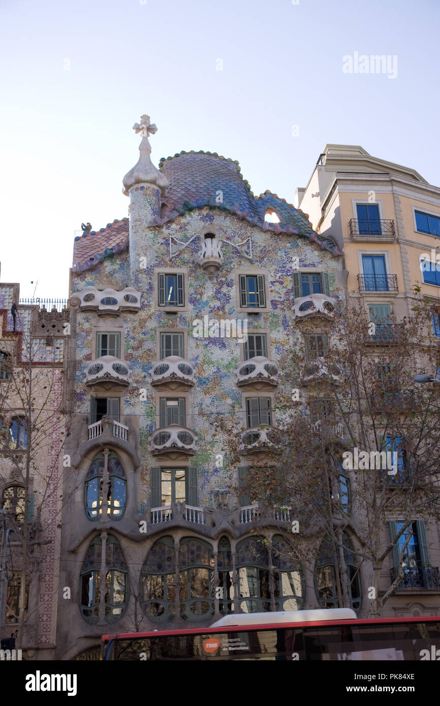 batllo house of gaudì in bacelona Stock Photo