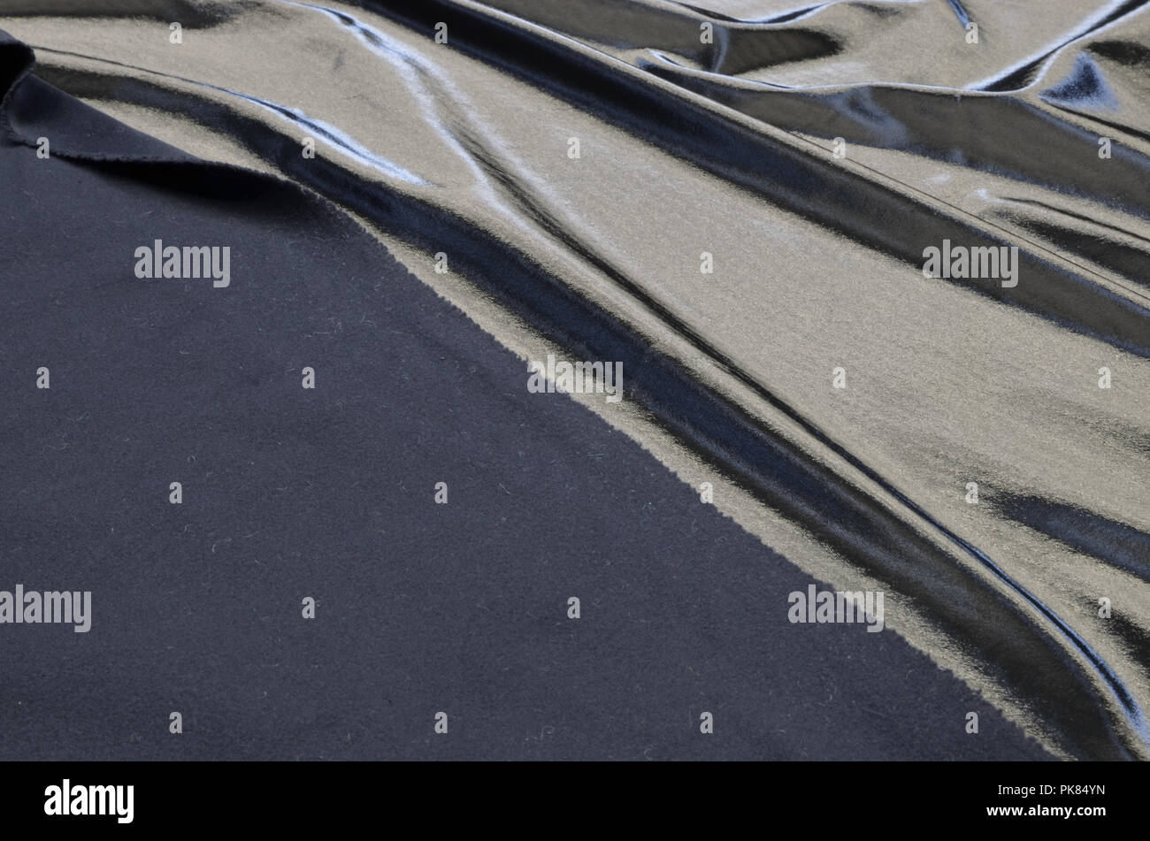 Artificial leather black varnish Stock Photo Alamy