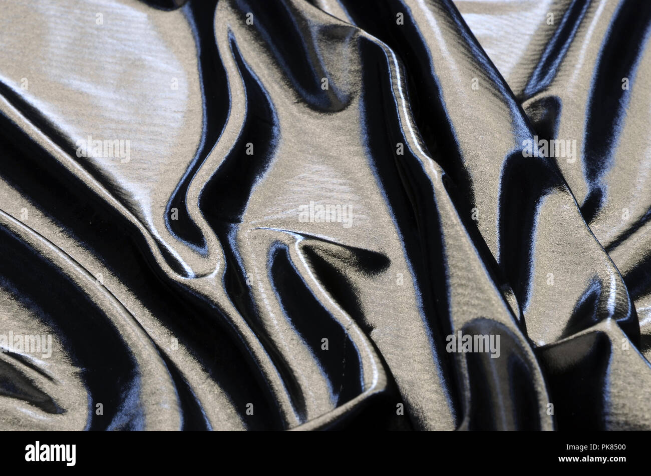 Artificial leather black varnish Stock Photo Alamy