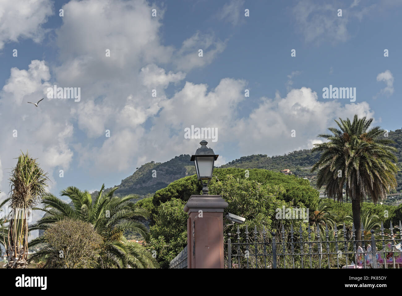 Italia Liguria Ventimiglia vista dai giardini pubblici Stock Photo