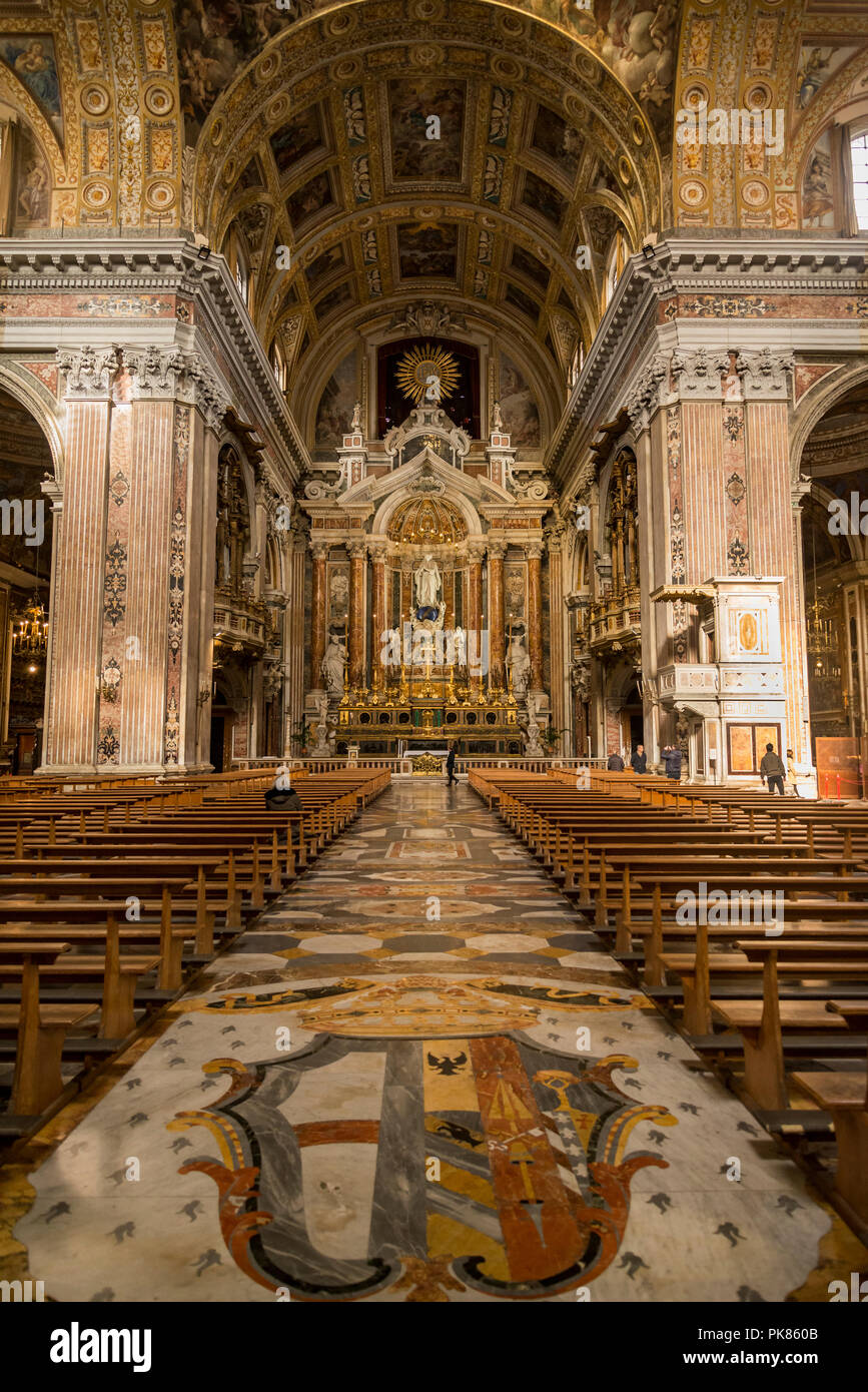 Interior view of Gesu Nuovo church in the historic center of Naples, Italy Stock Photo - Alamy Interior view of Gesu Nuovo church in the historic center of Naples, Italy Stock Photo - Alamy