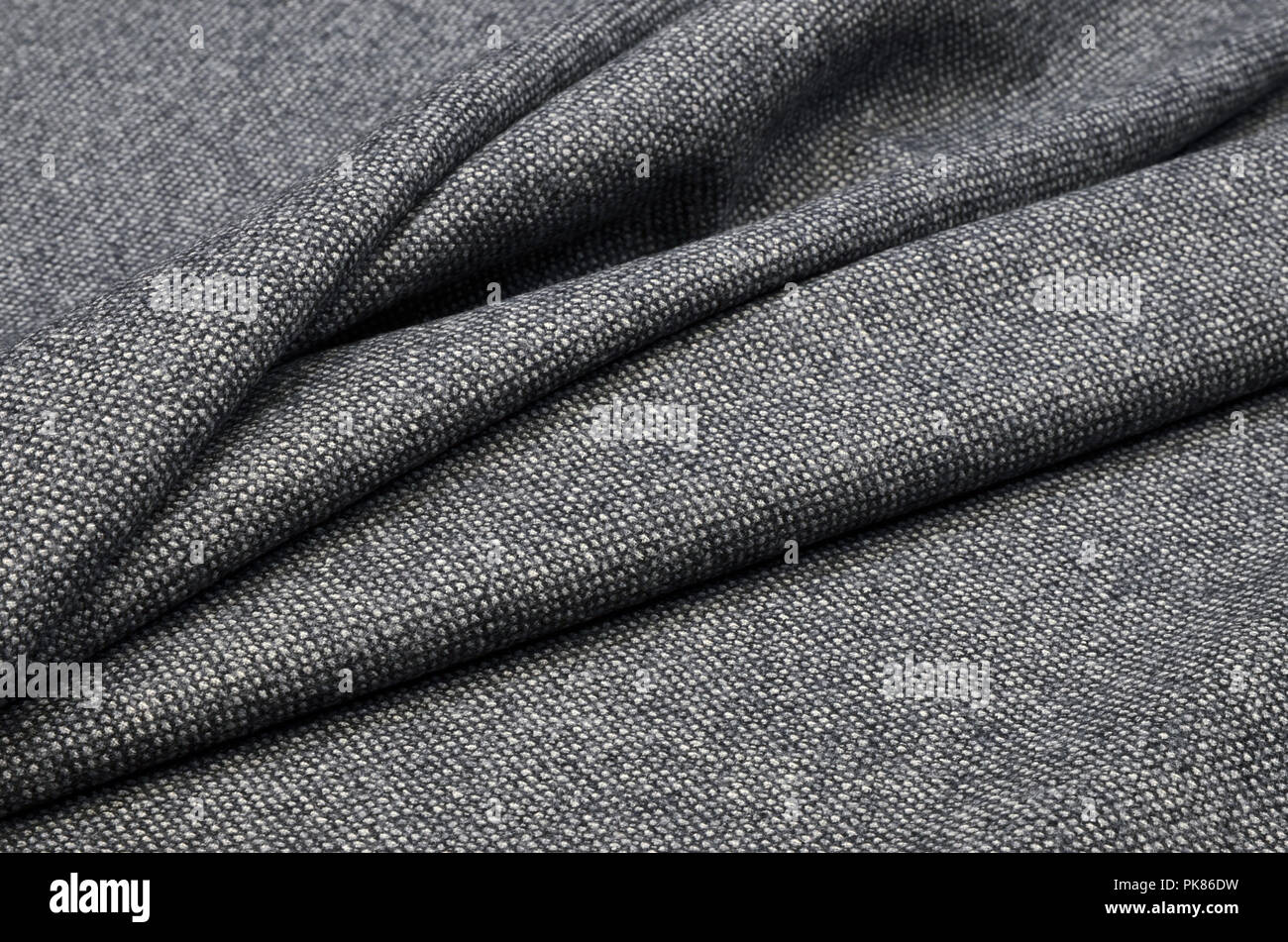 Suit fabric, tweed gray wool Stock Photo Alamy