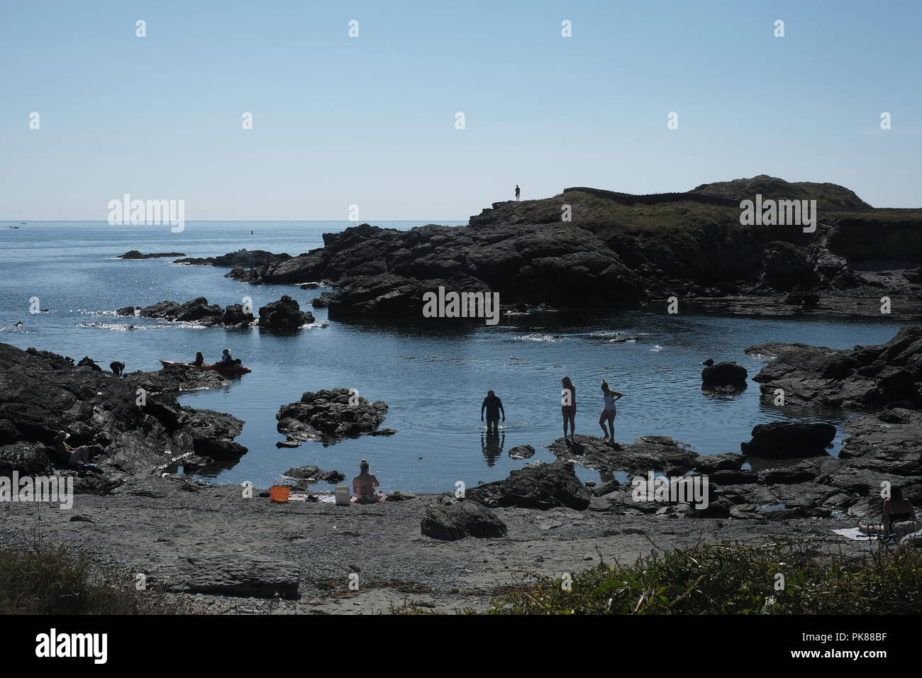 Trearddur Bayn Anglesey, North Wales Stock Photo