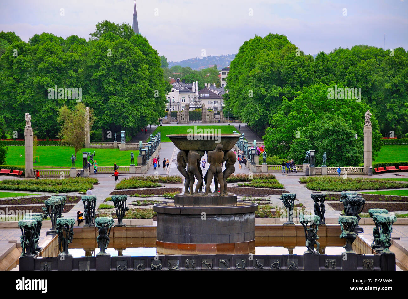 Oslo-norway, June 06-2017 Vigeland Park, or Sculpture Park built by the sculptor vigeland between the years 1926 and 1942 Stock Photo