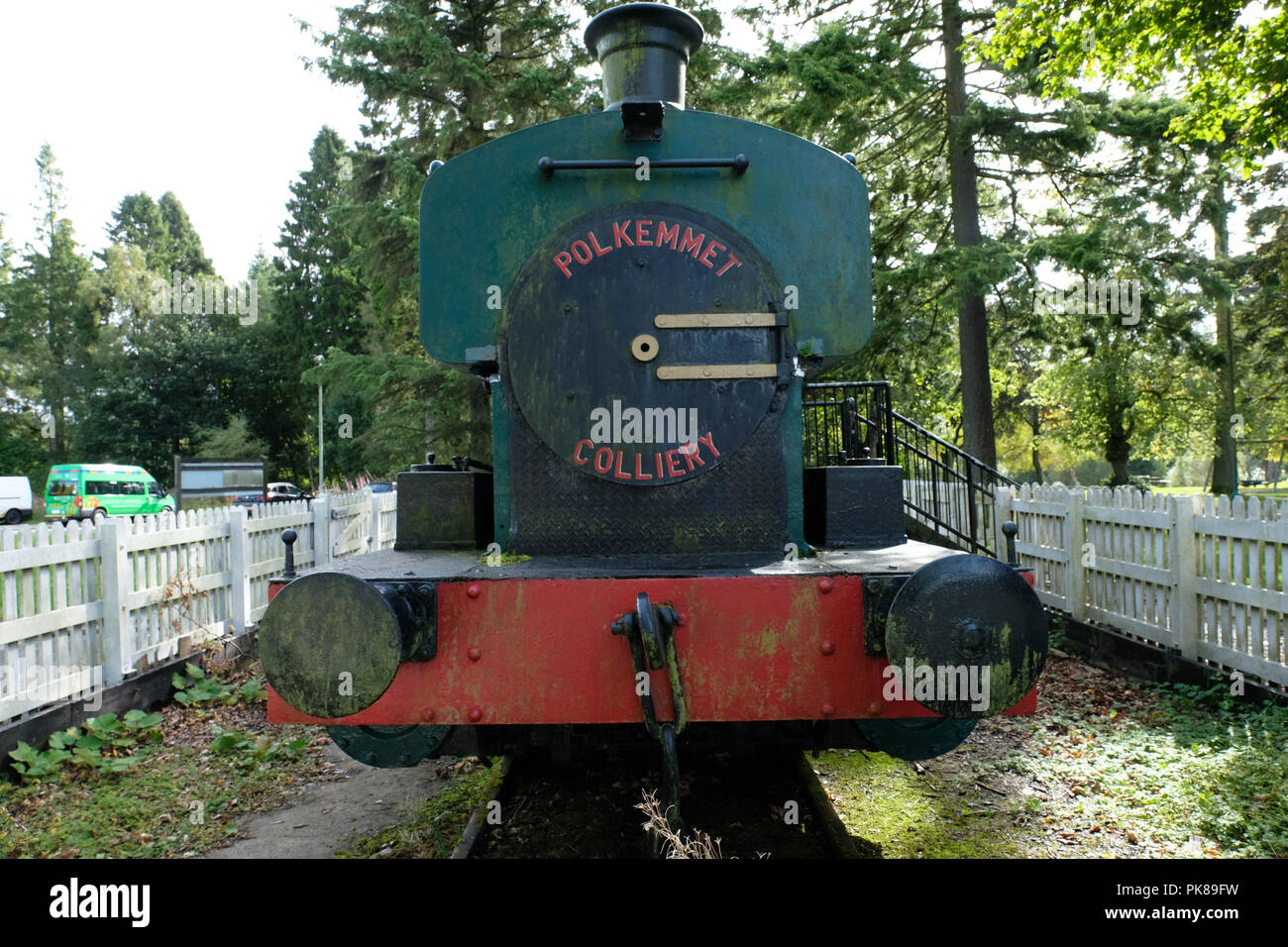 The former NCB locomotive, the 1175 Dardanelles now on display in Polkemmet country park, near Whitburn, West Lothian. Stock Photo