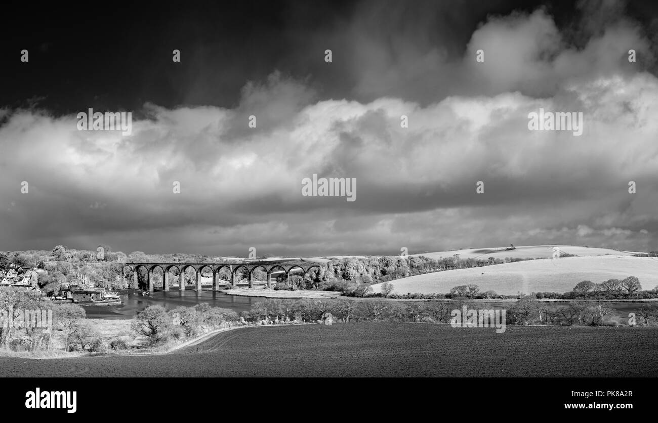 Viaduct View, St Germans, Cornwall, UK Stock Photo