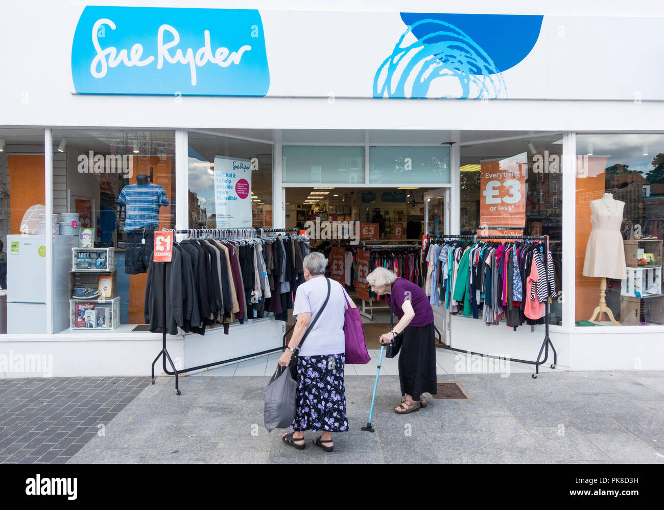Sue Ryder charity shop in Stockton on Tees, north east England. United Kingdom Stock Photo