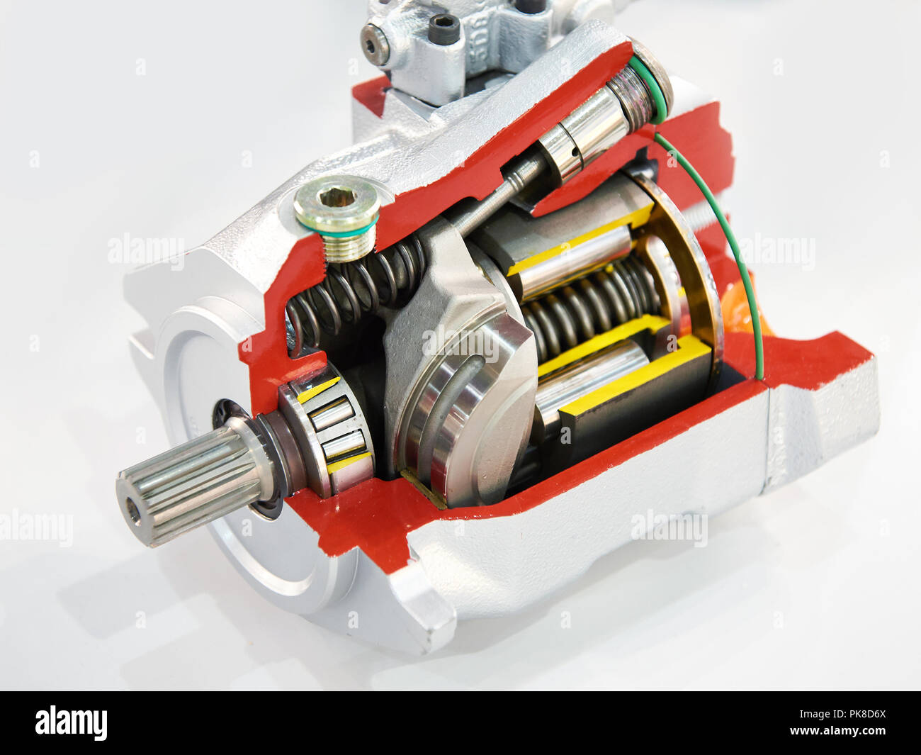 Adjustable axial piston pump of open contour in section Stock Photo Alamy