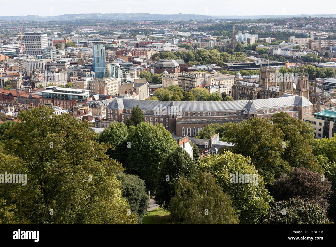 Panoramic View Of The City Of Bristol From Cabot Tower Brandon Hill