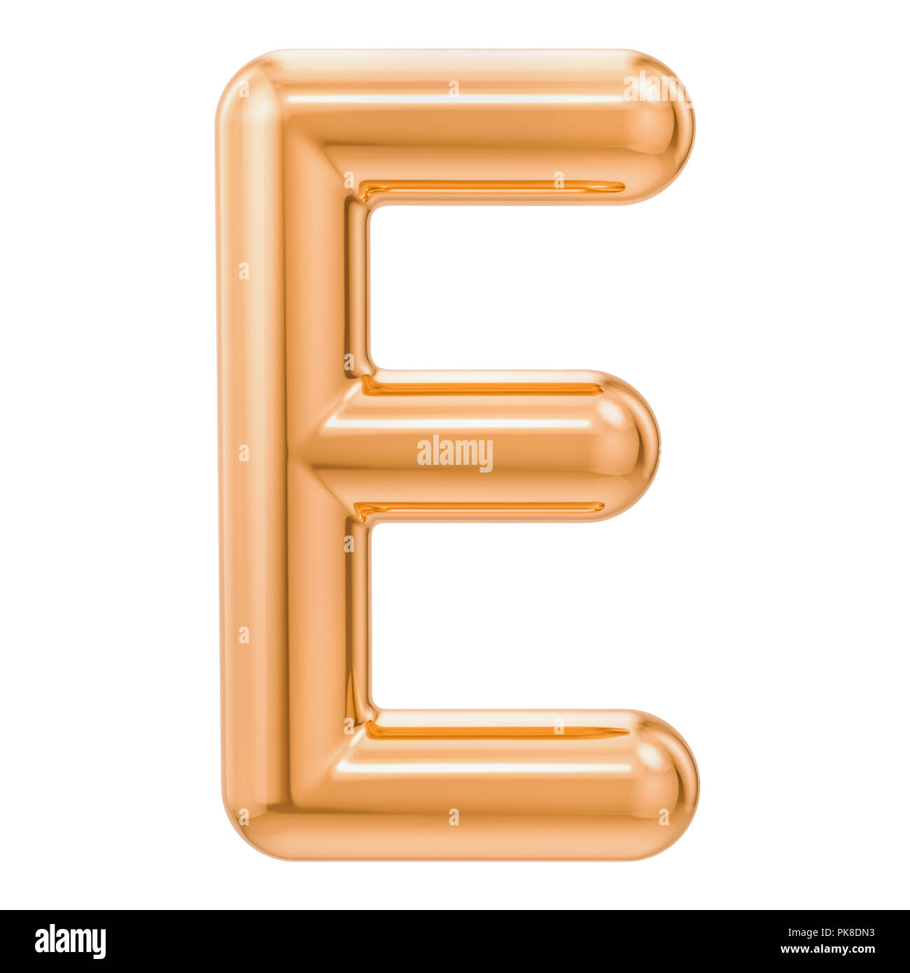 Golden letter E, 3D rendering isolated on white background Stock Photo ...