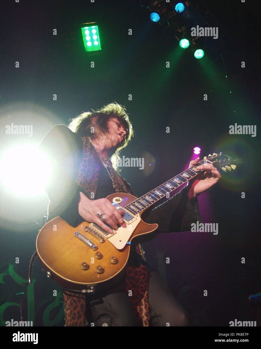 Tom Keifer of Cinderella performs at Lakewood Amphitheatre in