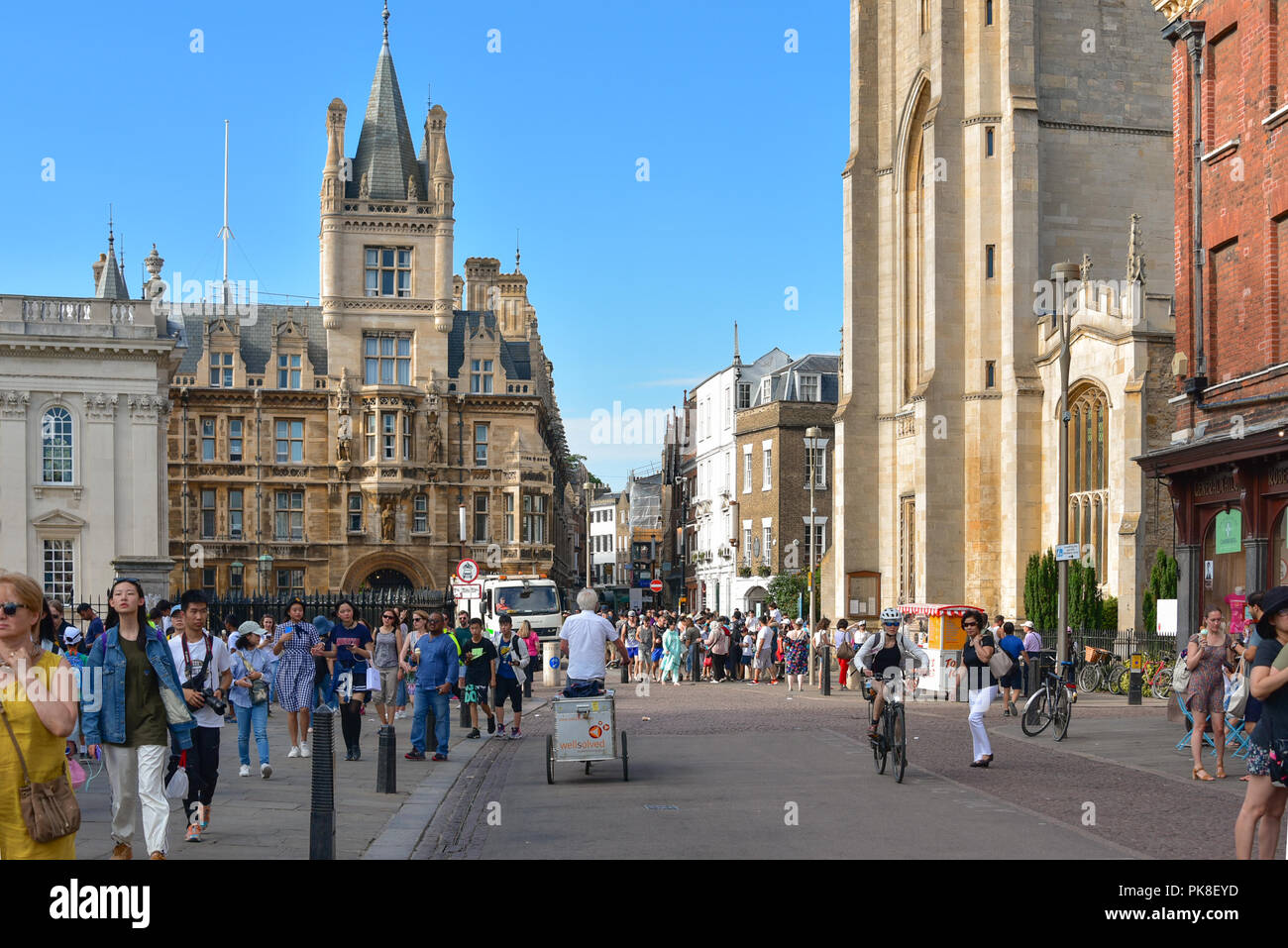 Kings Parade Cambridge Stock Photo