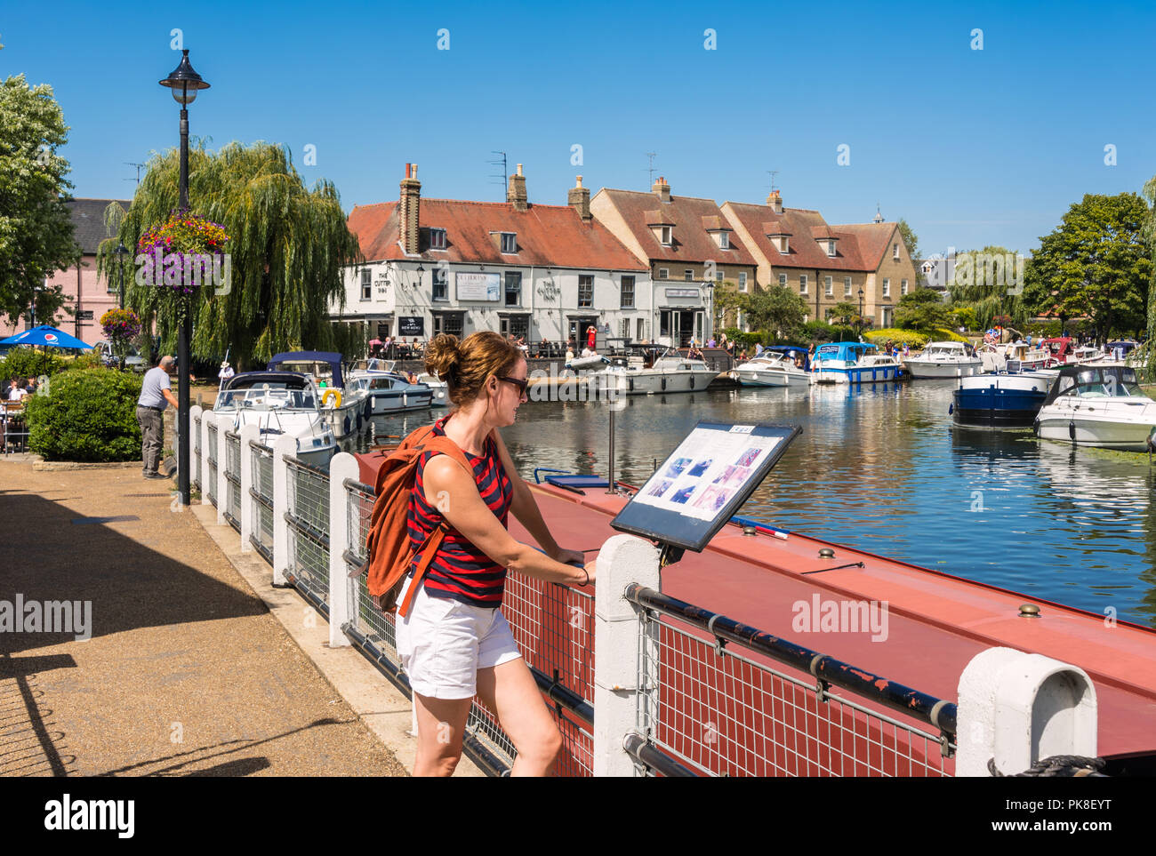 A day out at Ely on the Great Ouse Stock Photo