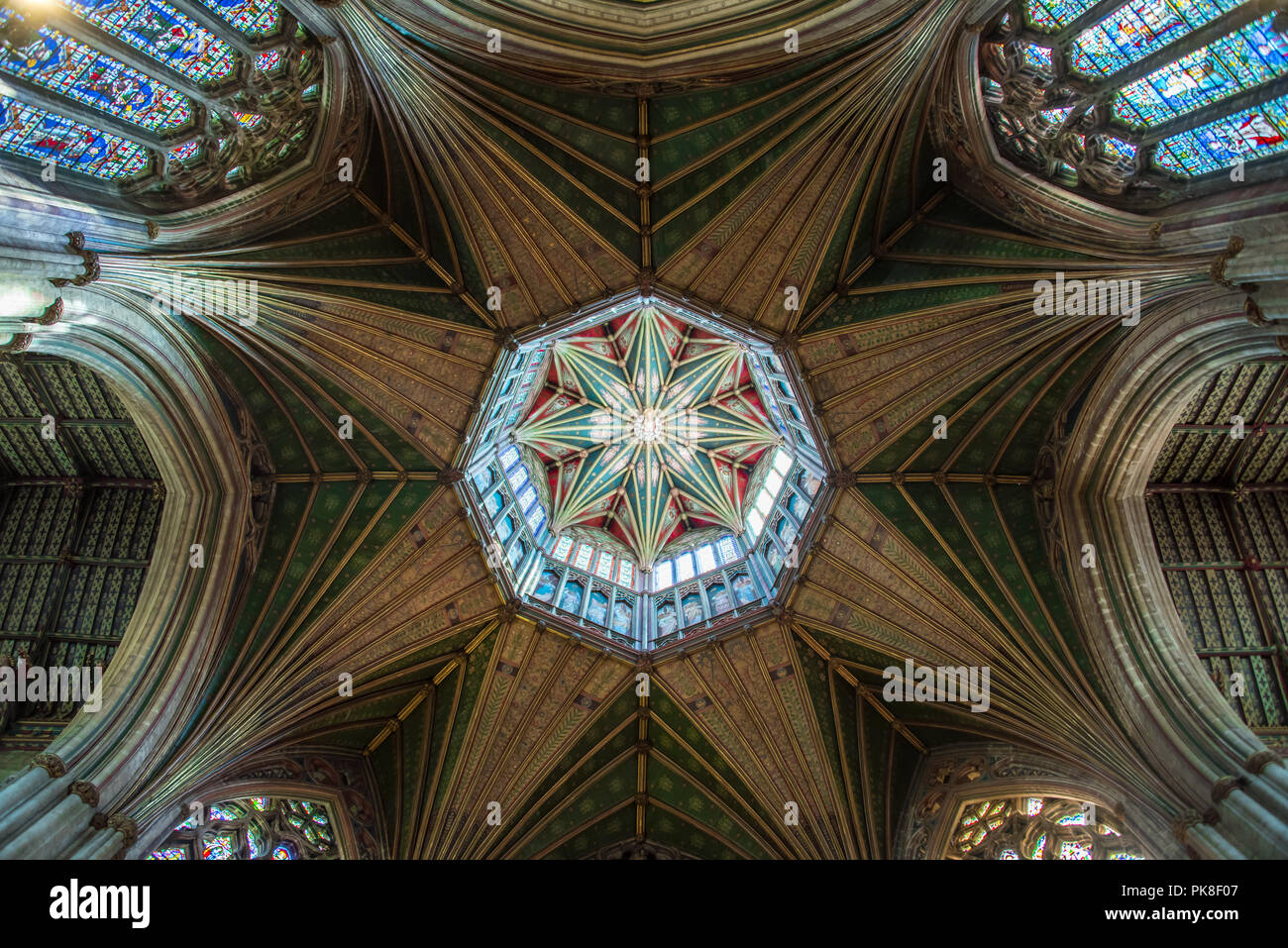 Octagon ceiling of Ely Cathedral Stock Photo