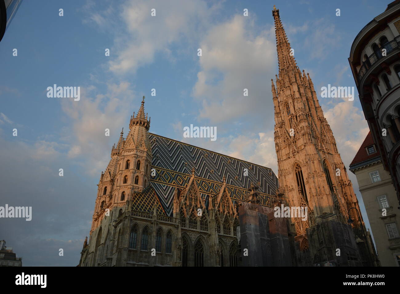 VIENNA, AUSTRIA - 20 AUGUST, 2018: St. Stephen's Cathedral facade