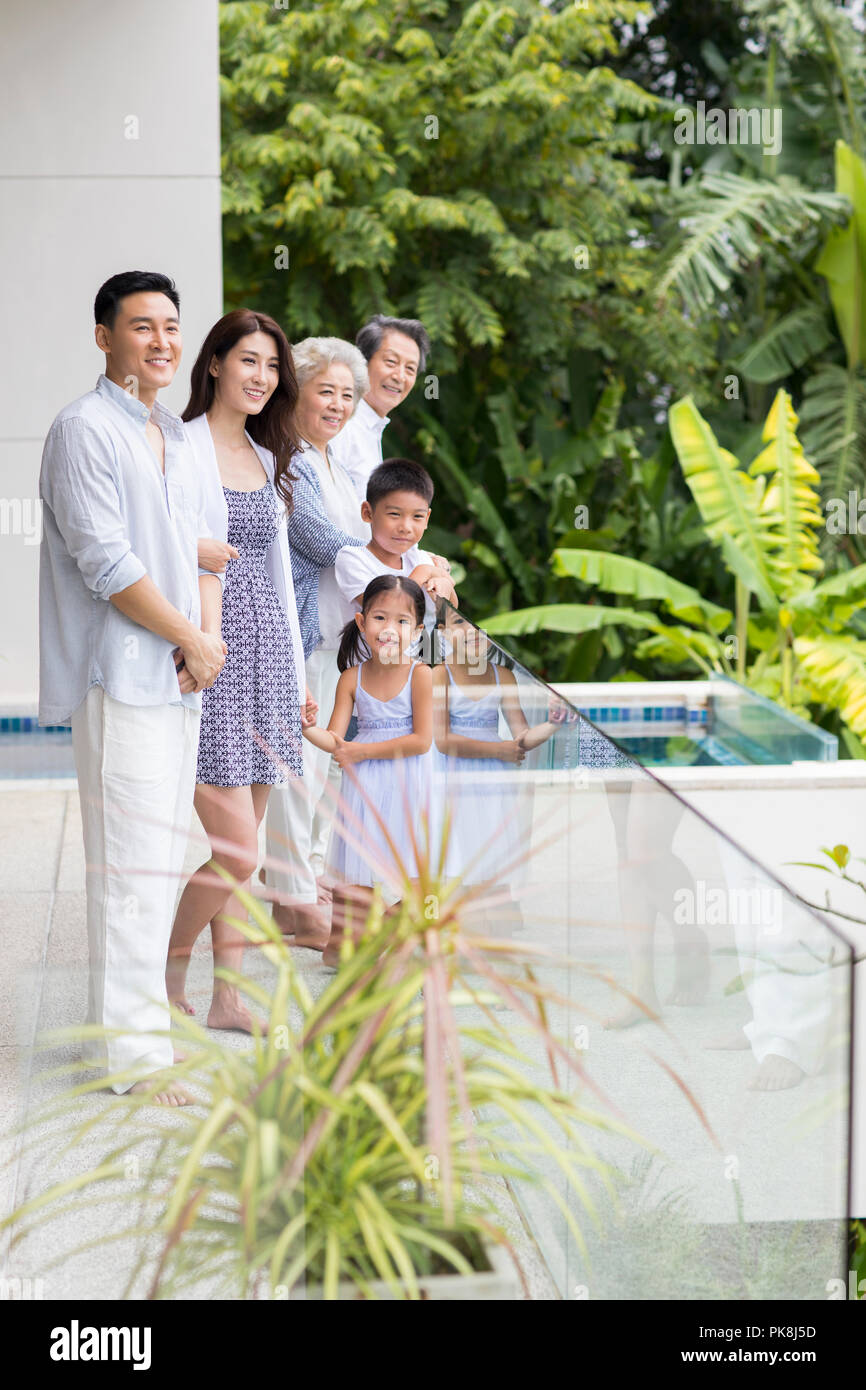 Happy family on vacation Stock Photo - Alamy