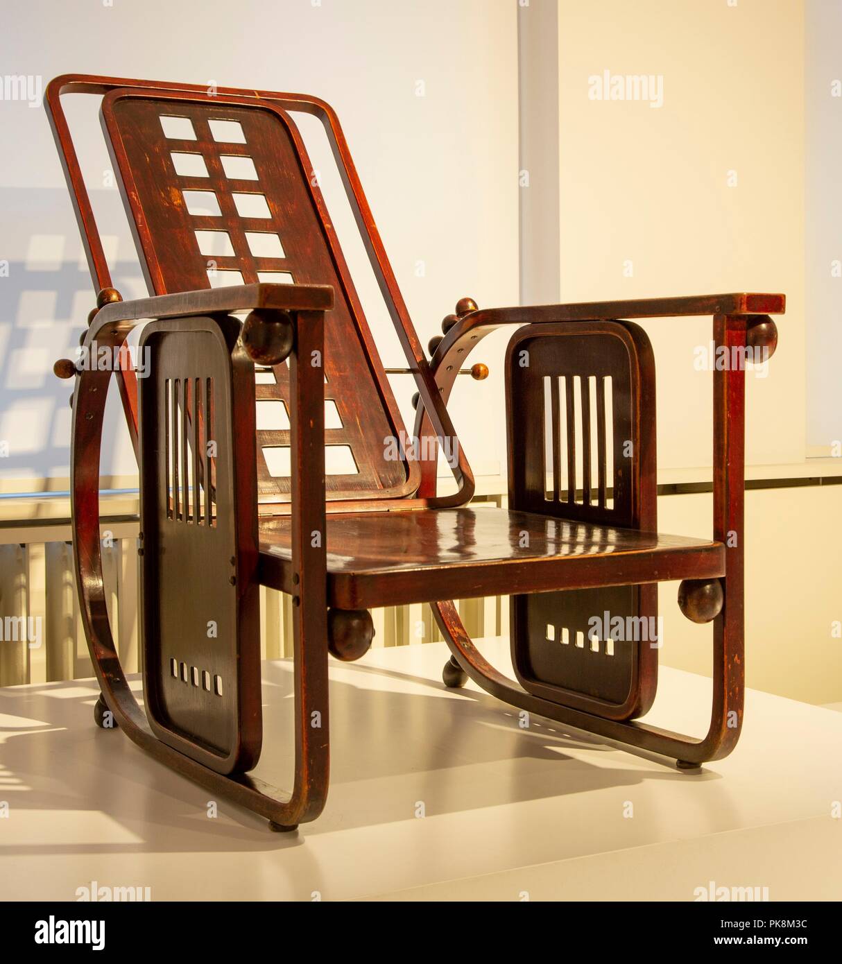 Chair designed by Josef Hoffmann, 'Sitzmachine', 1905, (2018) Creator: Alan John Ainsworth. Stock Photo