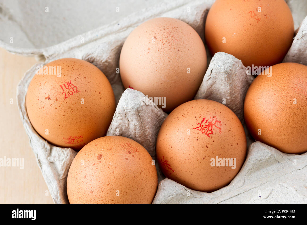 Free range large British eggs close up, United Kingdom Stock Photo Alamy