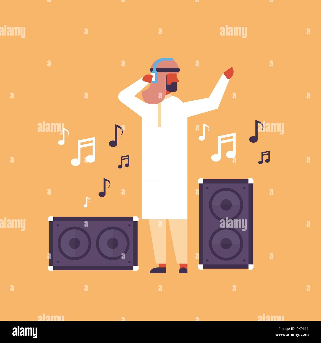arabic man dj acoustic column music speakers concept karaoke melody cartoon character headphones flat full length Stock Vector Image & Art - Alamy arabic man dj acoustic column music speakers concept karaoke melody cartoon character headphones flat full length Stock Vector Image & Art - Alamy