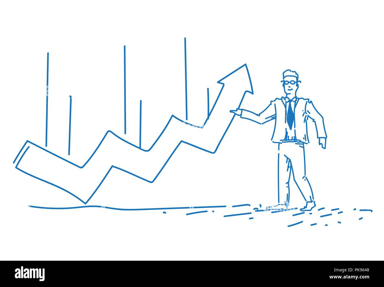 Business cartoon successful sales growth hi-res stock photography and ...