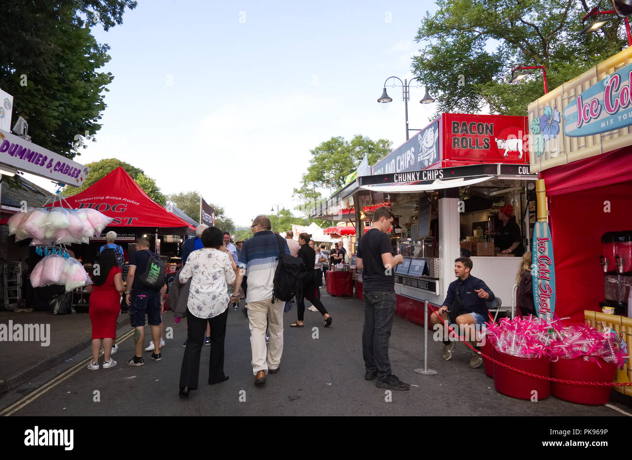 Dartmouth Regatta Street market Stock Photo Alamy