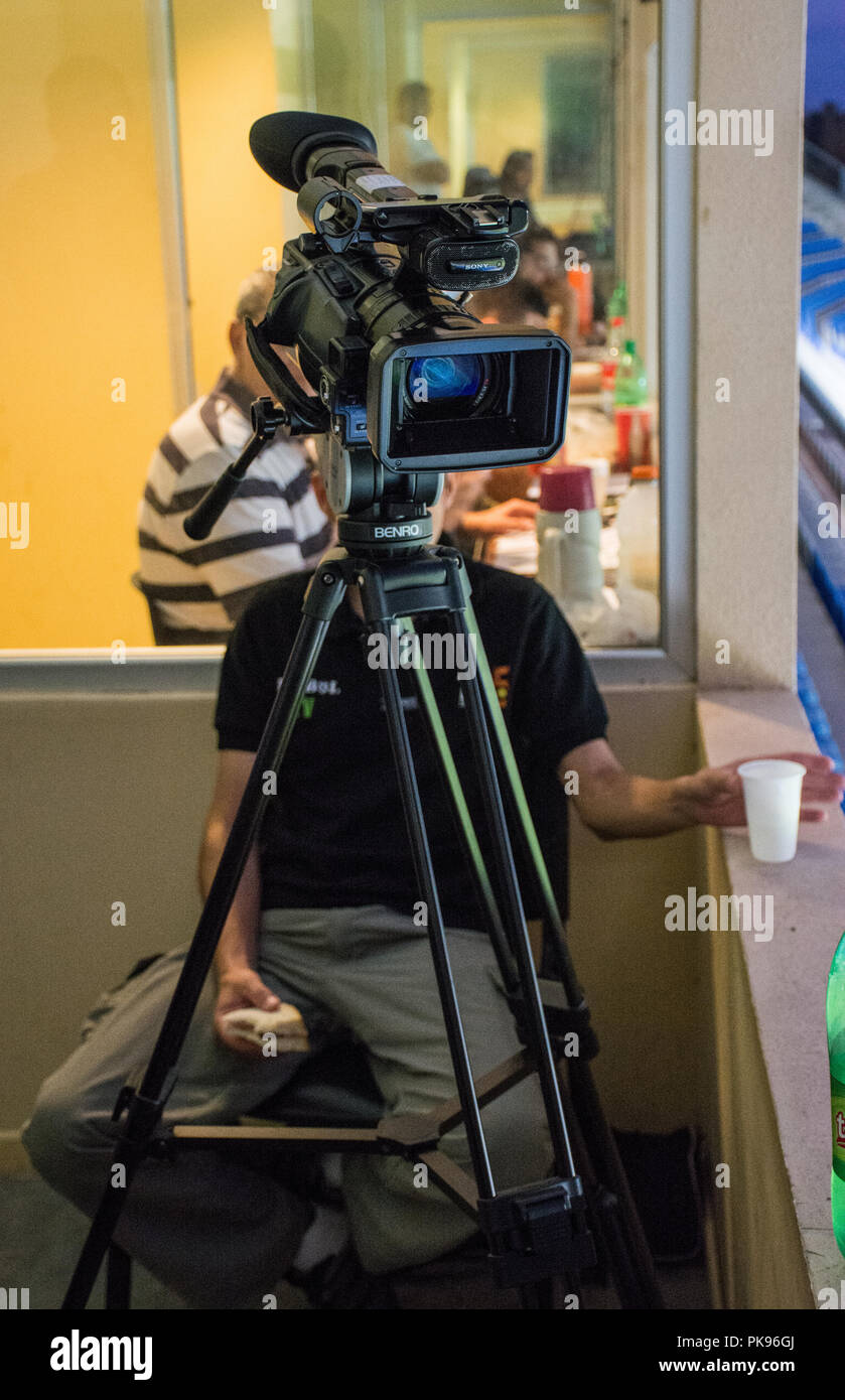 cameraman resting Stock Photo