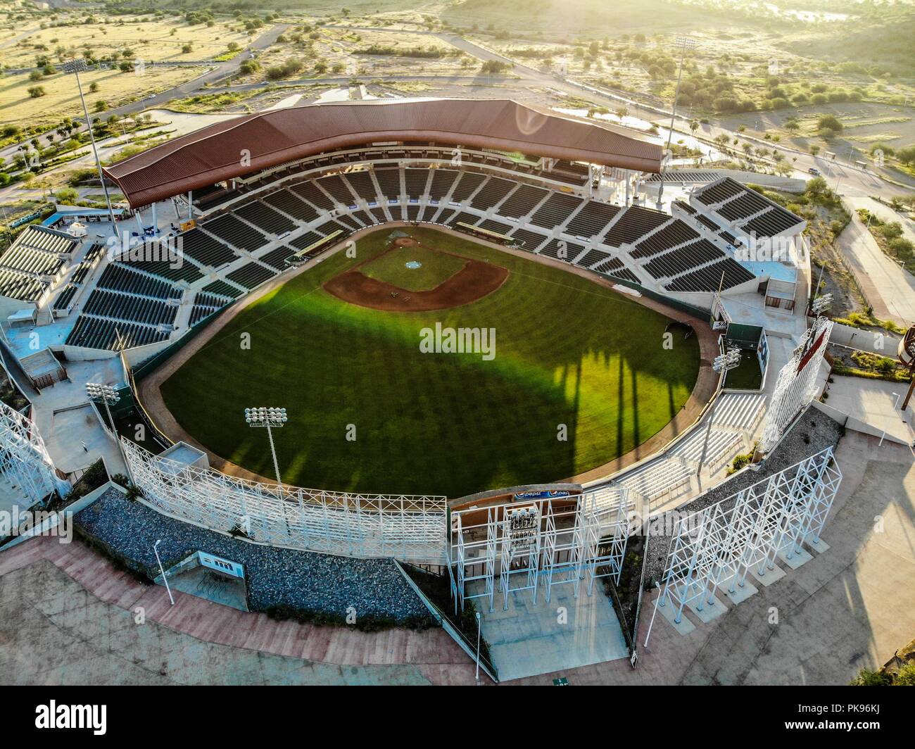Vista Aerea de Estadio Sonora. Estadio de beisbol. (Photo: Luis Gutierrez  /NortePhoto) Aerial view of Sonora Stadium. Beisball Stadium. (Photo: Luis  Gutierrez / NortePhoto Stock Photo - Alamy