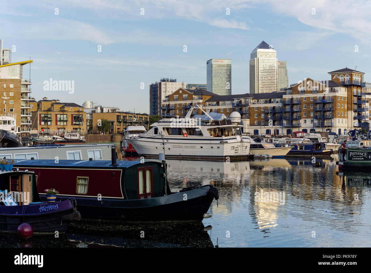 The Limehouse Basin in London, England United Kingdom UK Stock Photo