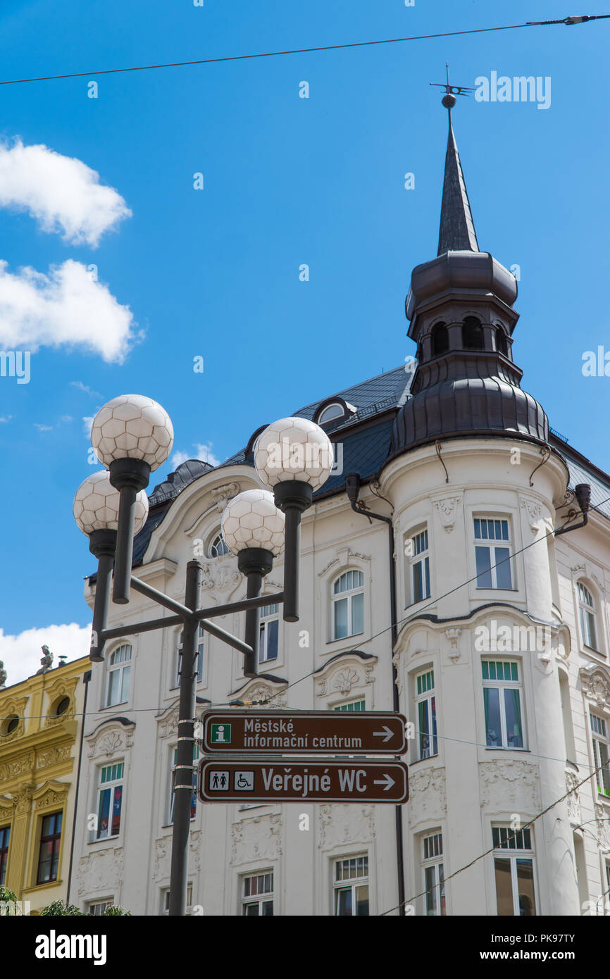 OPAVA, CZECH REPUBLIC Old town. Beautiful house, classic european