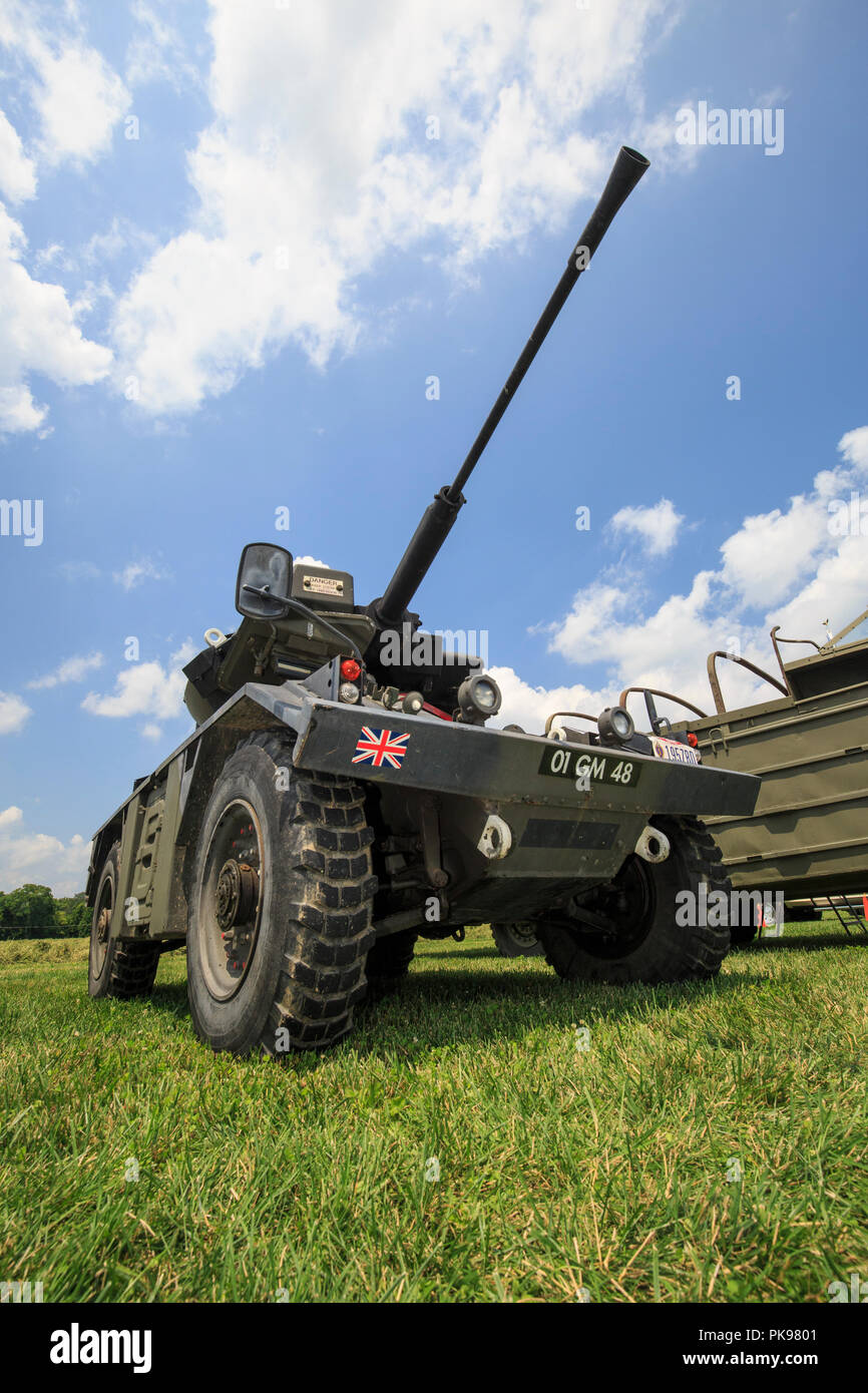 1973 British Fox, Armored Recon vehicle. Stock Photo