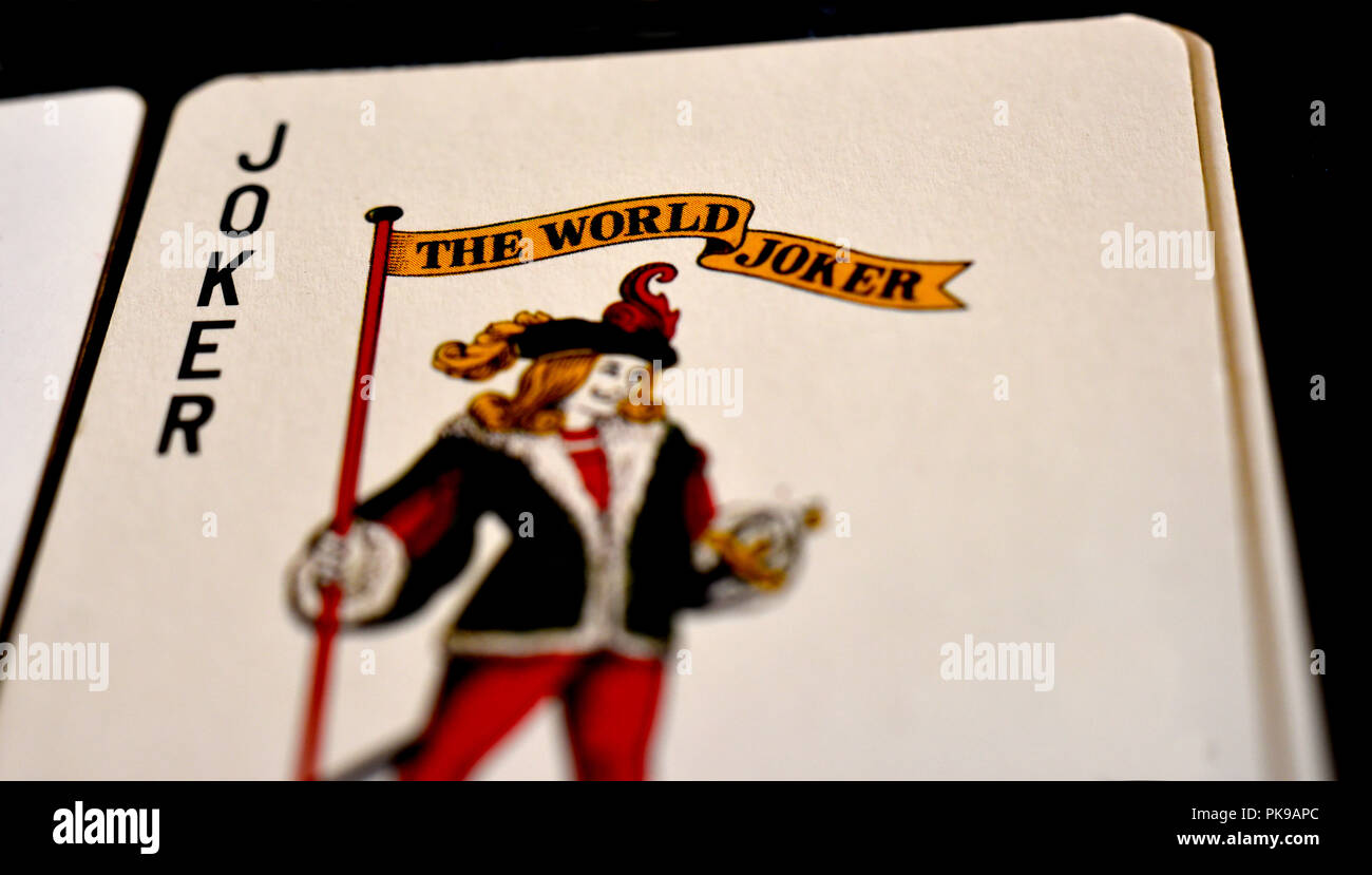 'the worlds joker' playing card Stock Photo Alamy