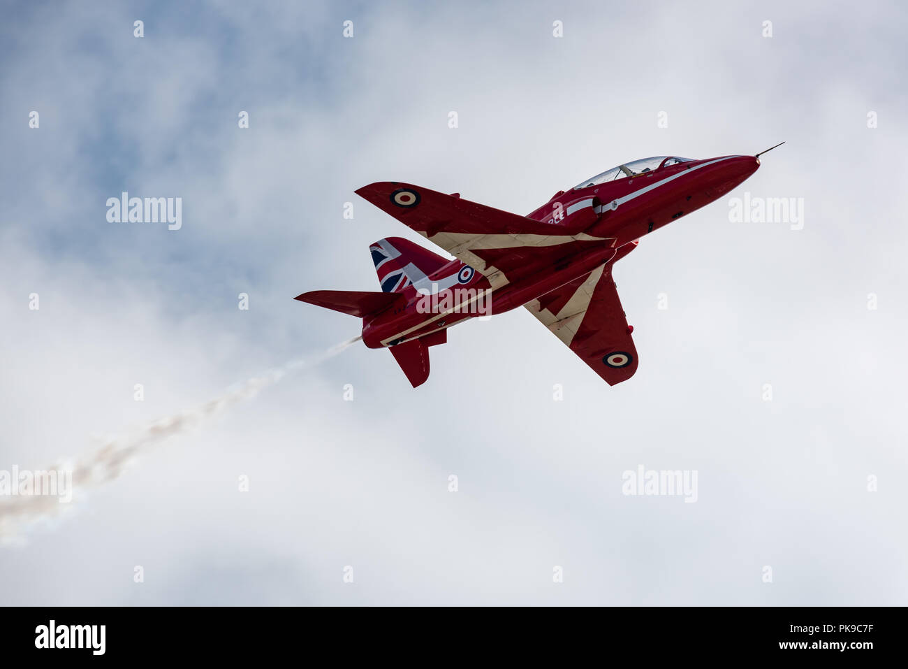 An RAF Red Arrows BAe Hawk T1 jet Stock Photo
