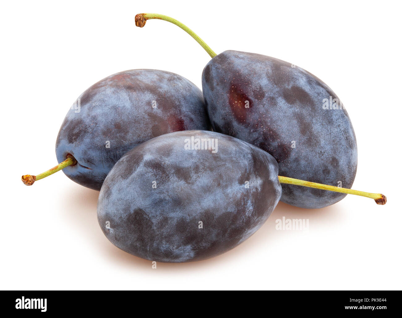 blue plum path isolated Stock Photo