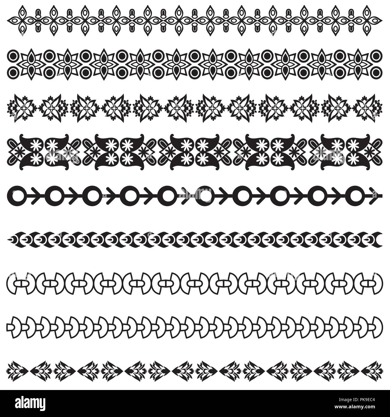 Black and White Border Set Stock Vector Image & Art Alamy