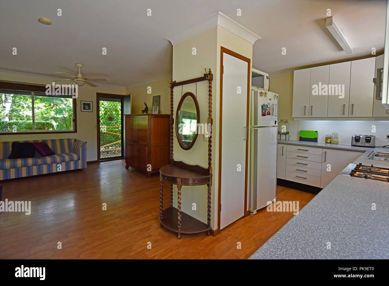 interior of typical australian country house at stokers siding near  murwillumbah, new south wales, australia Stock Photo - Alamy