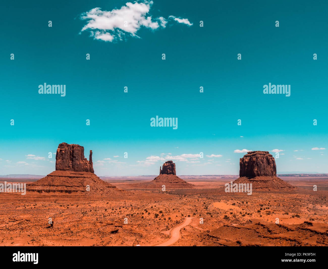 Walking through monument valley exploring all corners Stock Photo - Alamy