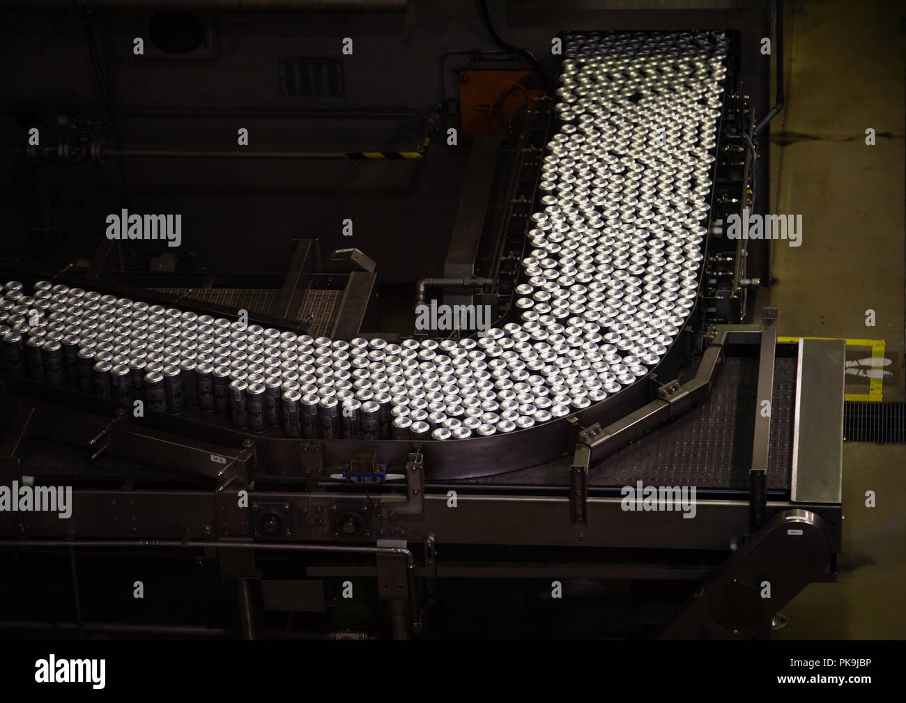 Production of Asahi beer inside Asahi breweries, Kyushu region, Fukukoa ...