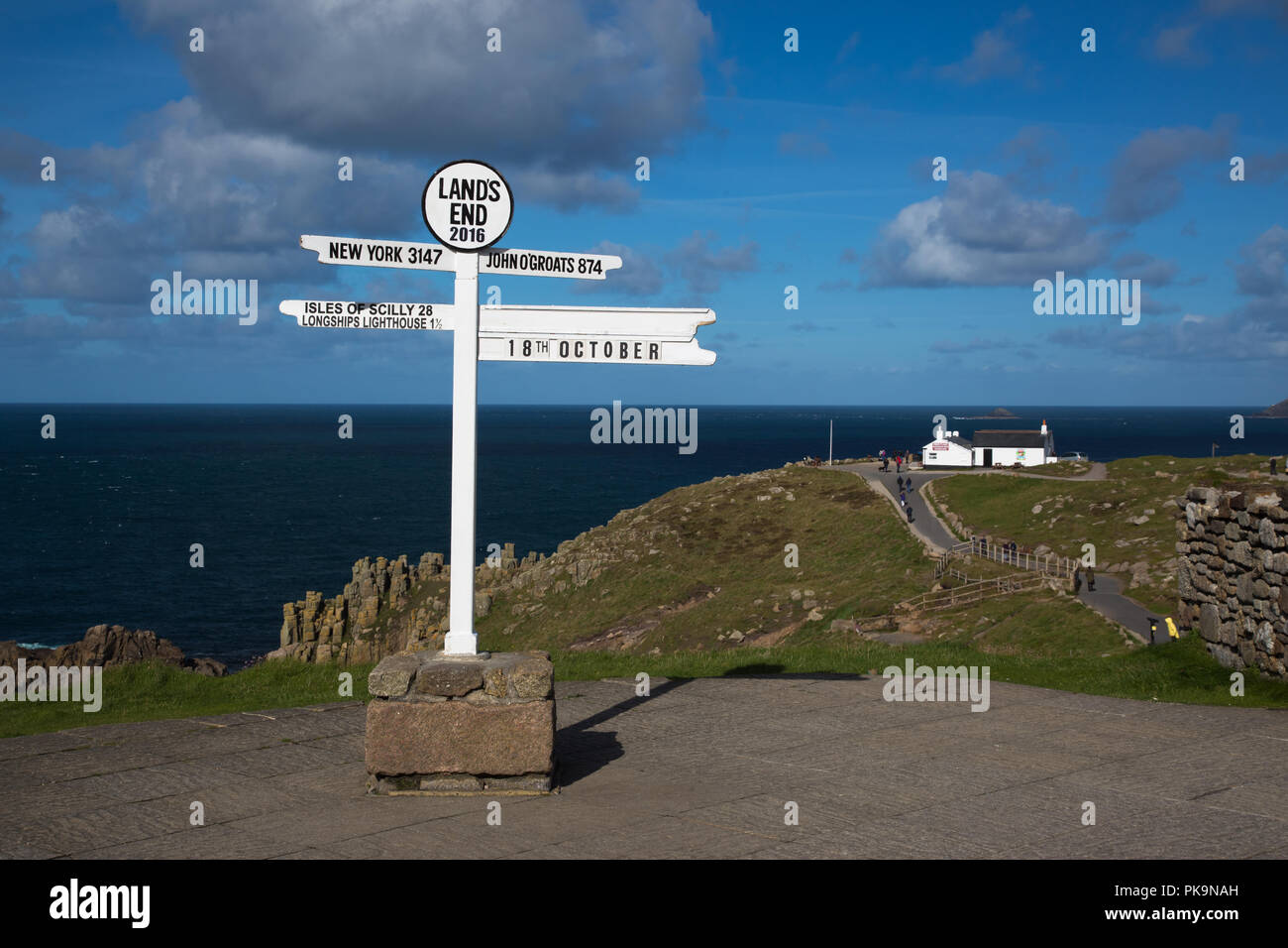 Lands End sign Stock Photo