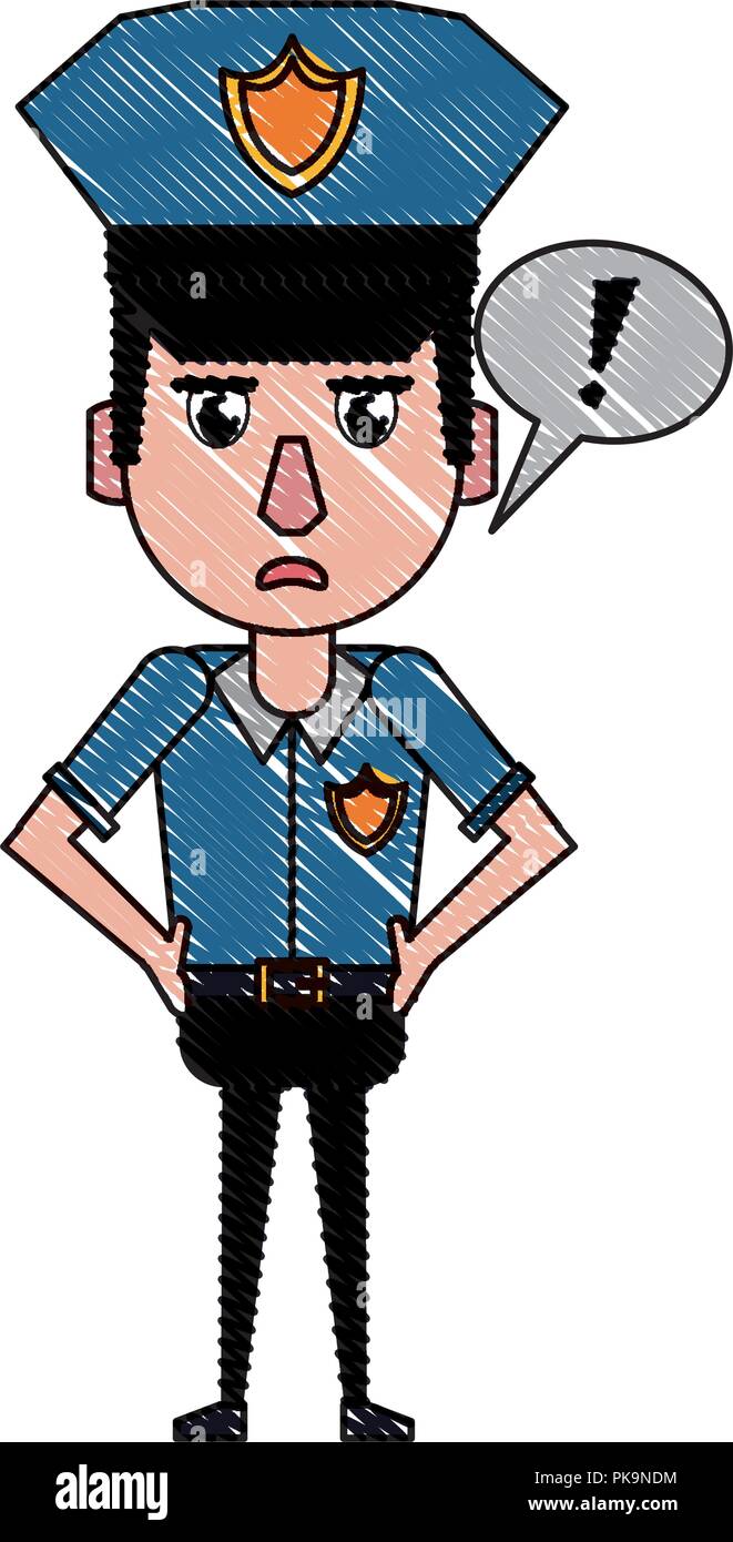 Police officer cartoon scribble Stock Vector Image & Art - Alamy