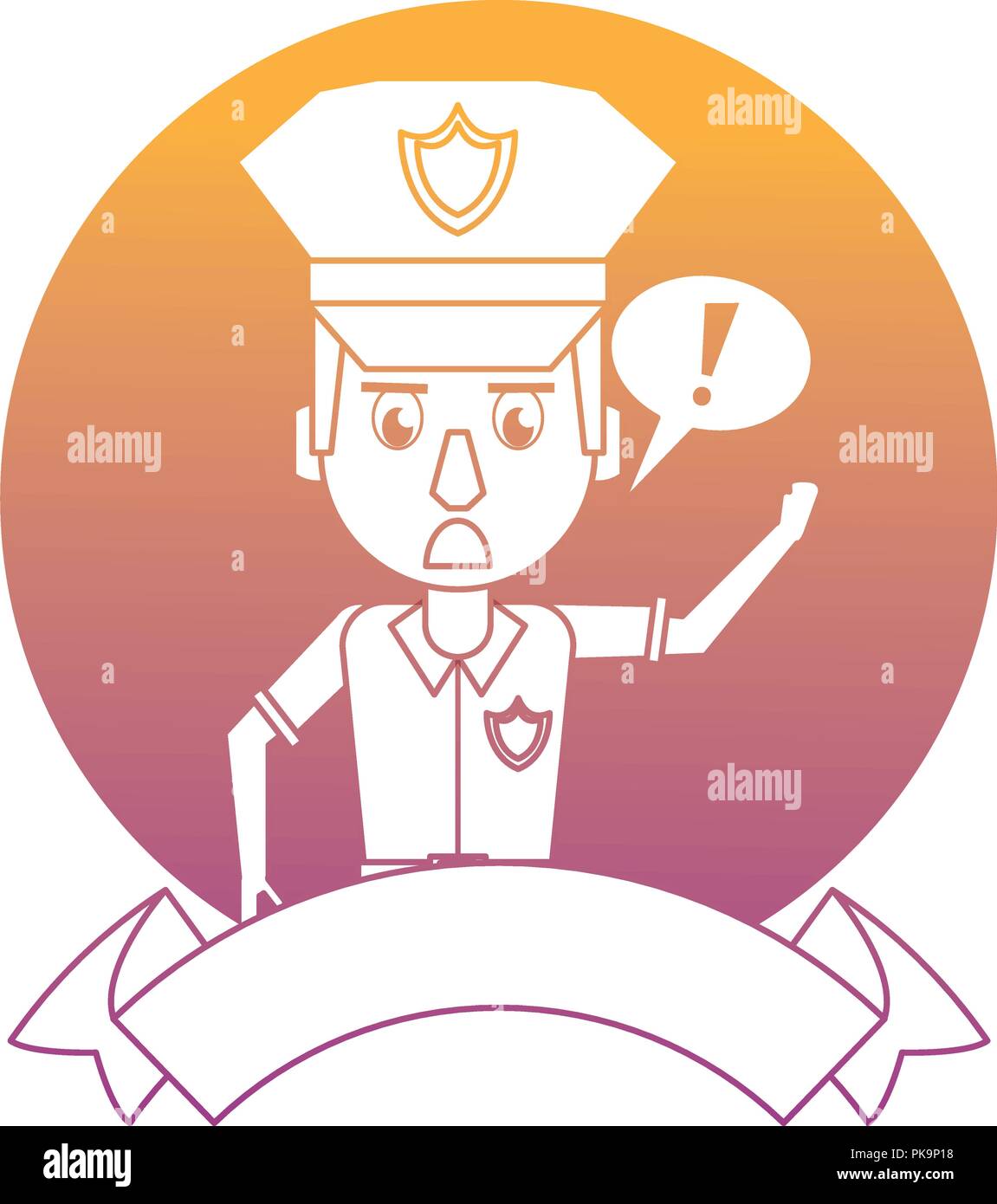 Police and blank ribbon banner rainbow lines Stock Vector Image & Art ...
