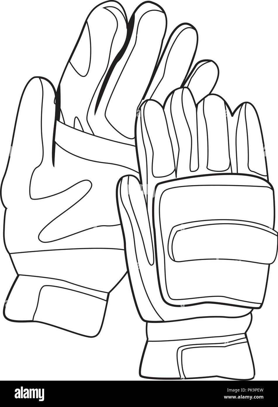 Cricket Gloves Stock Vector Images Alamy