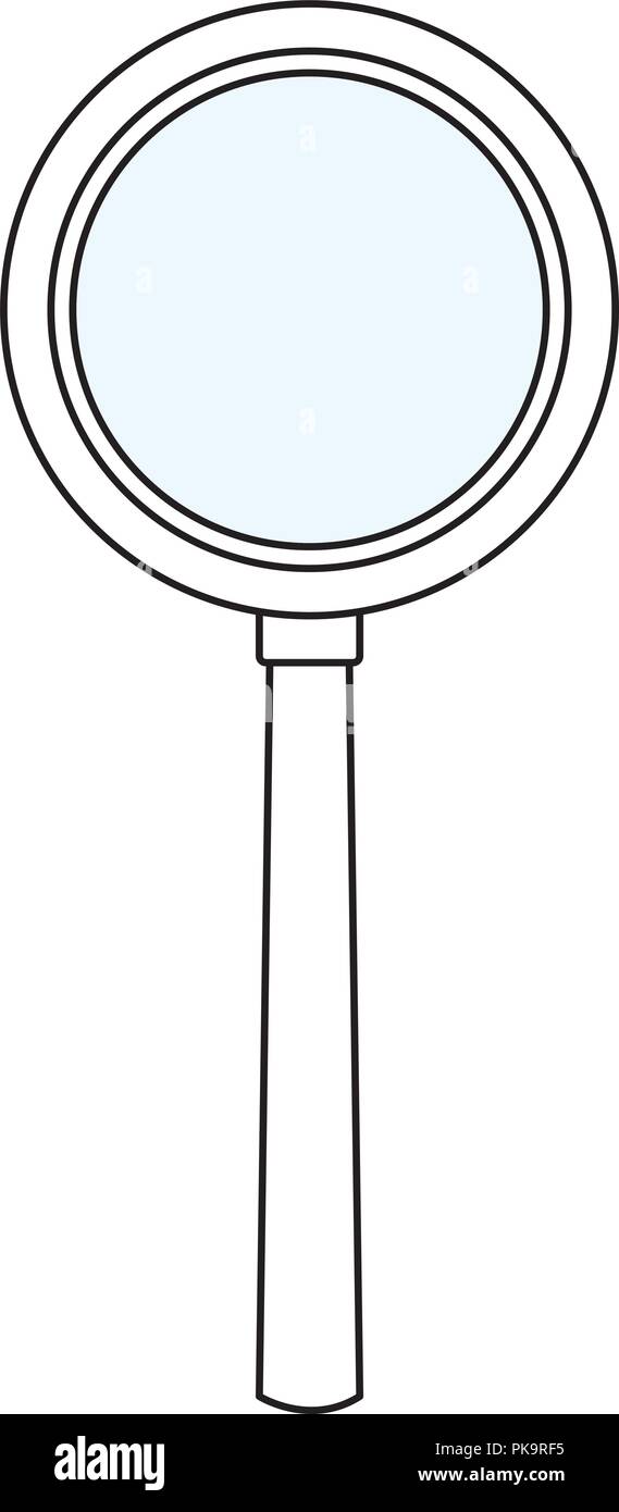 Magnifying glass isolated in black and white Stock Vector Image & Art ...