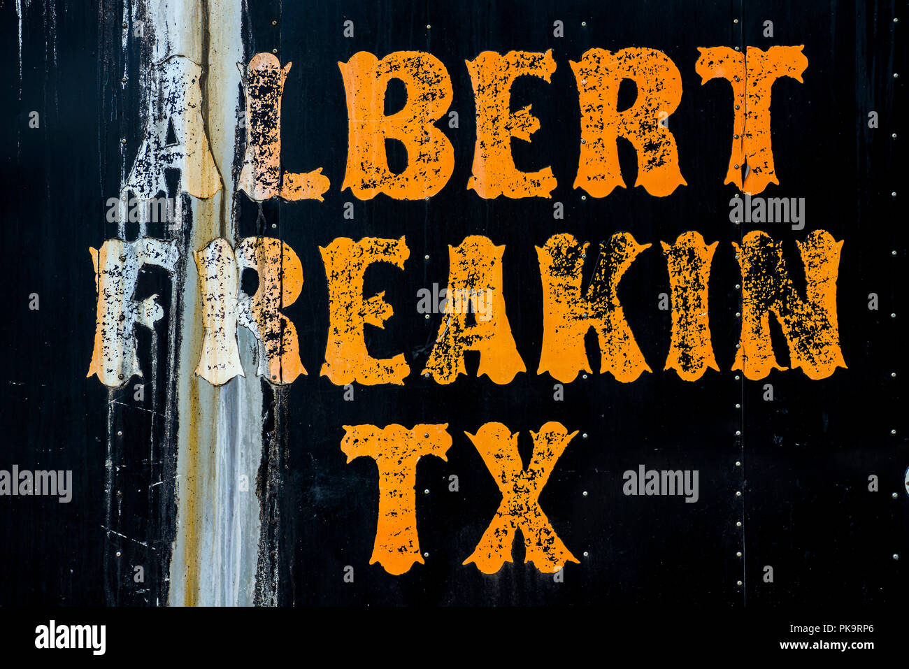 Albert Freakin TX. Small town bar in the Hill Country Stock Photo