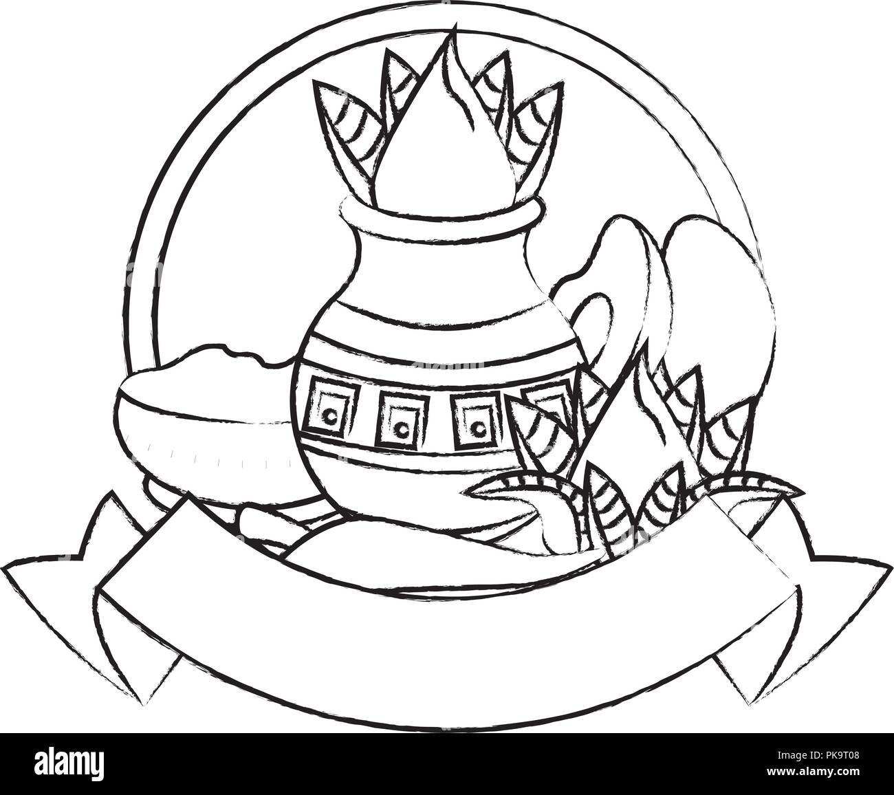 Image Details ISS_13732_01617 - Native american chief head illustration.  Design elements for logo, label, emblem,sign. Vector illustration